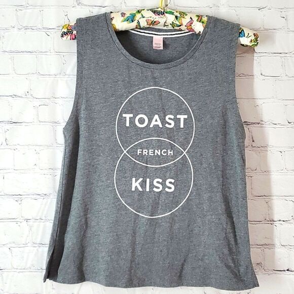 Victoria's Secret Tops - Victoria's Secret Flowy Loose Heather Gray Tank Size XS